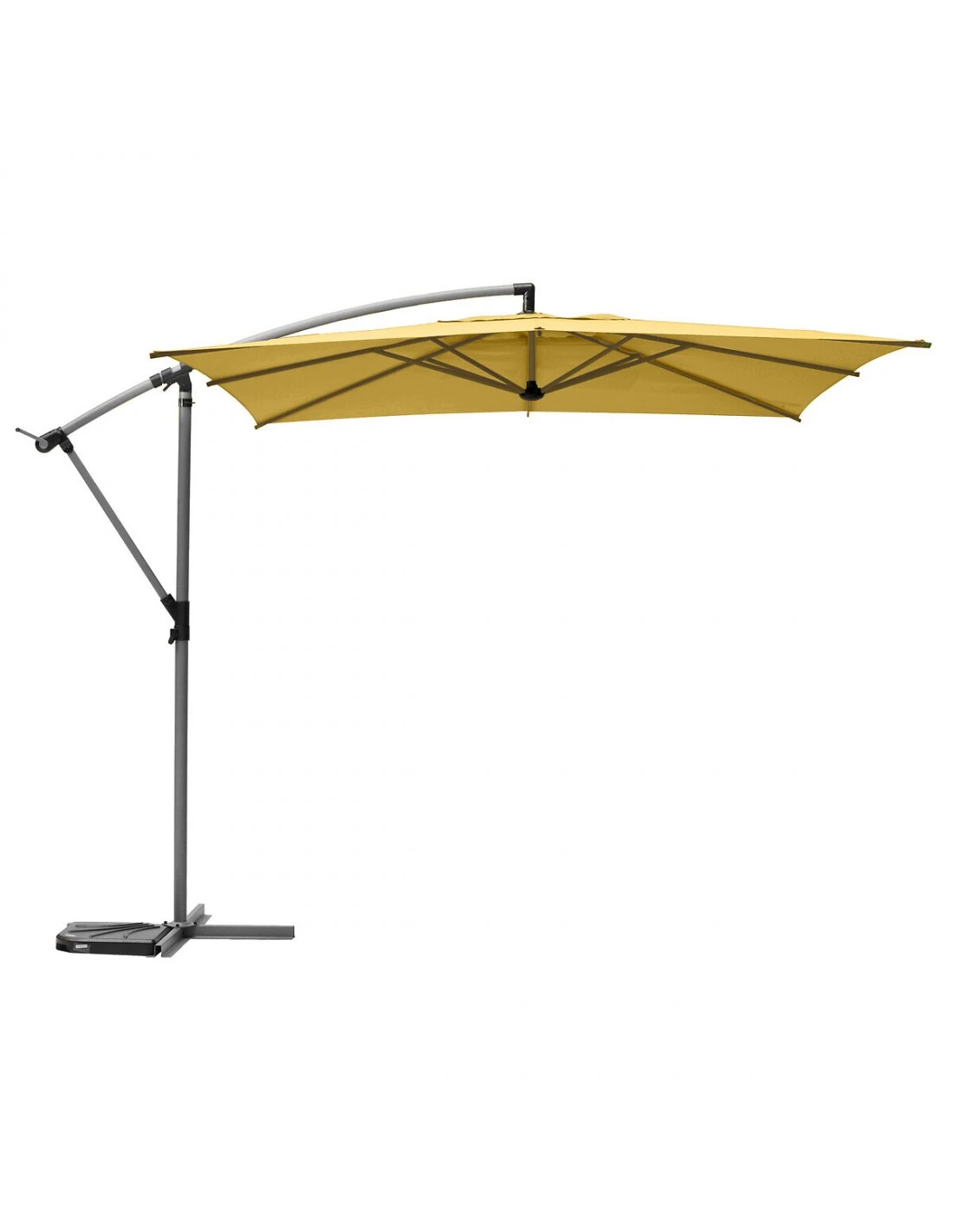 Parasol Déporté Carré Manoa 2.5x2.5 M - Acier Et Polyester - Moutarde 1 Parasol Déporté Carré Manoa 2.5x2.5 M - Acier Et Polyester - Moutarde