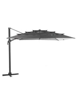 Parasol Déporté Eléa 3 X 4 M Multi-toiles Ardoise