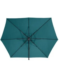 Parasol Déporté Hexagonal Éléa 3 X 4,2 M - Toile Polyester - Bleu Canard -Extérieur Meubles Magasin parasol deporte hexagonal elea 3 x 42 m toile polyester bleu canard 3