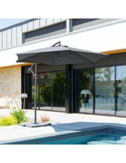 Parasol Déporté Janeiro Rond Ø3m - Aluminium Et Polyester
