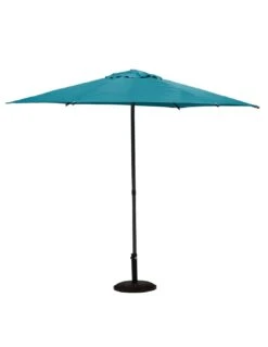 Parasol Droit Rond Soya Ø2.7m - Acier Et Polyester - Bleu Canard -Extérieur Meubles Magasin parasol droit rond soya o27m acier et polyester bleu canard 2
