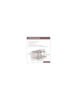 Pergola Adossée Azura En Aluminium 3,5 X 4 M (structure Seule) -Extérieur Meubles Magasin pergola adossee azura en aluminium 35 x 4 m 4