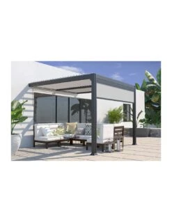 Pergola Adossée Bioclimatique MIAMI 3x3 M En Aluminium