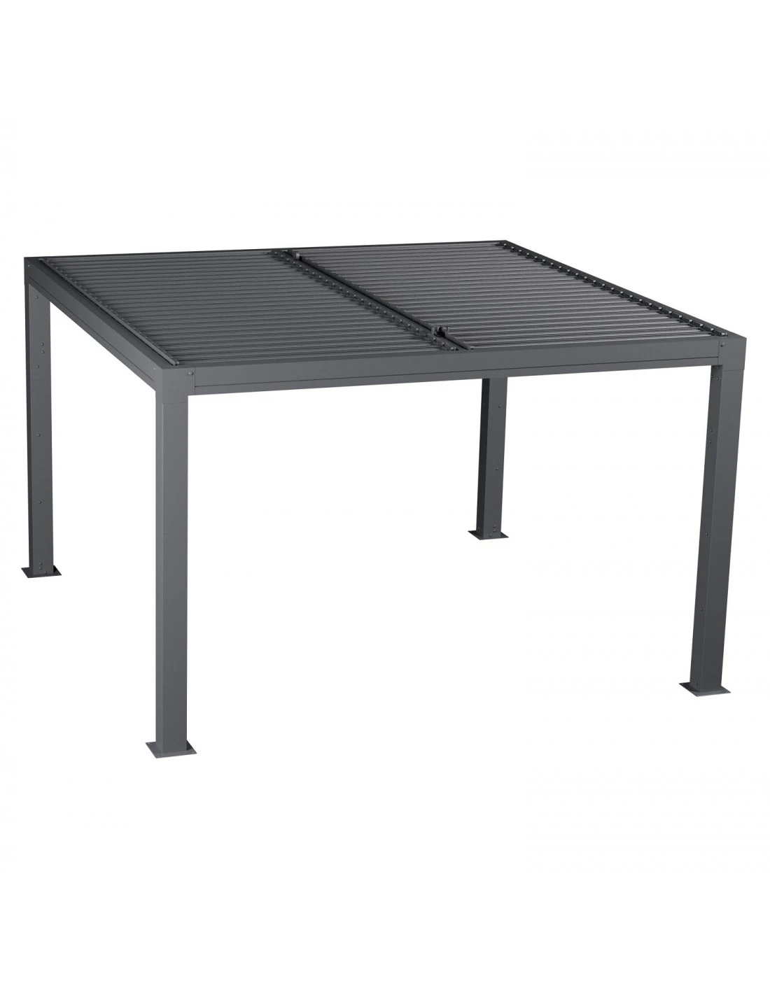 Pergola MAJAE Bioclimatique En Aluminium Anthracite 3.60 X 3.60 M 3 Pergola MAJAE Bioclimatique En Aluminium Anthracite 3.60 X 3.60 M – Image 3