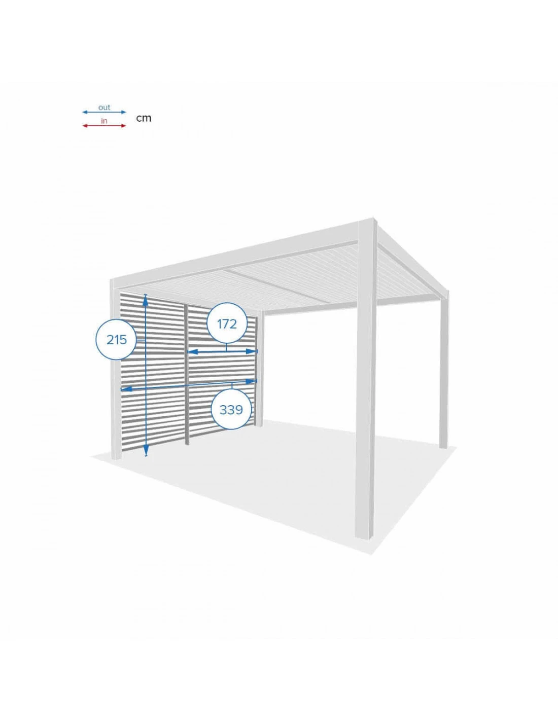 Persienne Pour Un Coté Pour Pergola Bioclimatique Majae 2 Persienne Pour Un Coté Pour Pergola Bioclimatique Majae – Image 2
