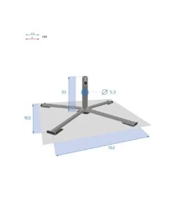 Pied De Parasol Pliant - L.102 X P.102 X H.30 Cm 9 Pied De Parasol Pliant - L.102 X P.102 X H.30 Cm -Extérieur Meubles Magasin pied de parasol pliant l102 x p102 x h30 cm 4
