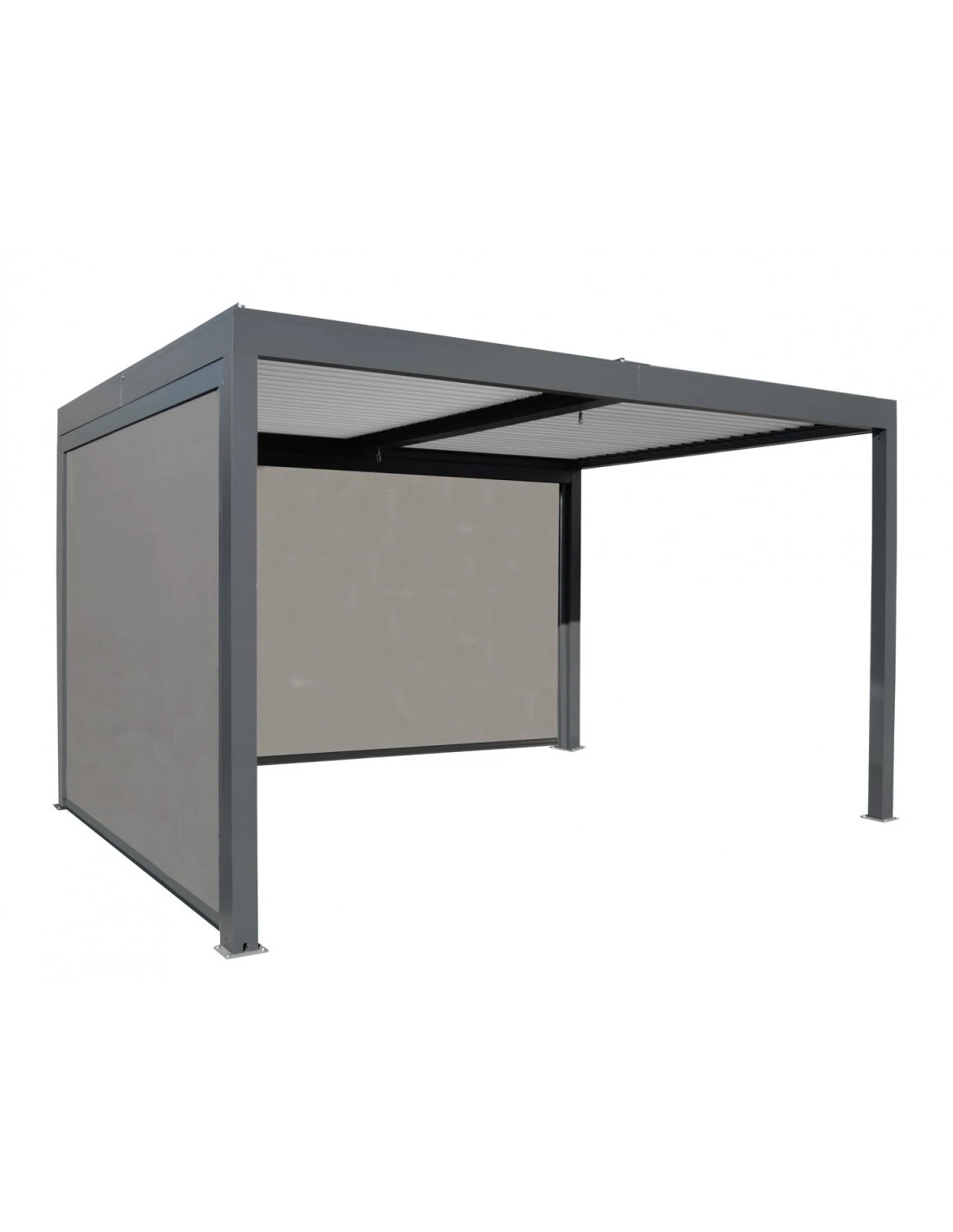 Rideau Store Pour Tonnelle Autoportée 4 Mètres Zéphir, Eris Ou Star - Grey / Gris 3 Rideau Store Pour Tonnelle Autoportée 4 Mètres Zéphir, Eris Ou Star - Grey / Gris – Image 3