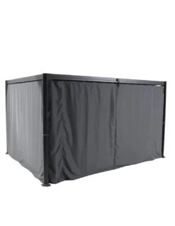 Rideaux De Tonnelle Belize 3.6 X 3 M - Polyester Gris Ardoise