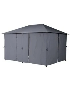 Rideaux Pour Tonnelle Santorini Et Thiria 3x4 M - Ardoise -Extérieur Meubles Magasin rideaux pour tonnelle santorini et thiria 3x4 m ardoise 2