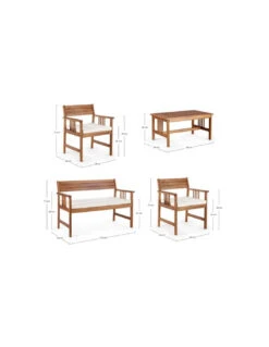 Salon De Jardin Acacia Noemi écru 5 Salon De Jardin Acacia Noemi écru -Extérieur Meubles Magasin salon de jardin acacia noemi ecru 1