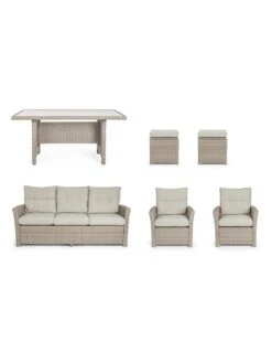 Salon De Jardin Ariel - 7 Places - Résine Synthétique Naturel -Extérieur Meubles Magasin salon de jardin ariel 7 places resine synthetique naturel 4