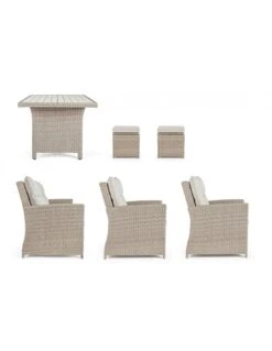 Salon De Jardin Ariel - 7 Places - Résine Synthétique Naturel -Extérieur Meubles Magasin salon de jardin ariel 7 places resine synthetique naturel 5