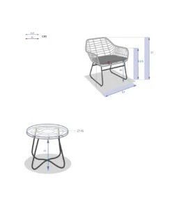 Salon De Jardin Duo Lambada - 2 Fauteuils Et Table Basse Ronde -Extérieur Meubles Magasin salon de jardin duo lambada 2 fauteuils et table basse ronde 7