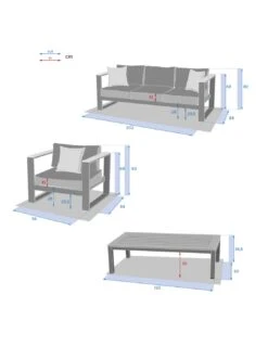 Salon De Jardin Emperia Graphite 5 Places - Aluminium Et Acacia -Extérieur Meubles Magasin salon de jardin emperia graphite 5 places aluminium et acacia 11