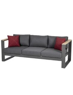 Salon De Jardin Emperia Graphite 5 Places - Aluminium Et Acacia -Extérieur Meubles Magasin salon de jardin emperia graphite 5 places aluminium et acacia 2