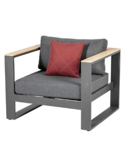 Salon De Jardin Emperia Graphite 5 Places - Aluminium Et Acacia -Extérieur Meubles Magasin salon de jardin emperia graphite 5 places aluminium et acacia 4