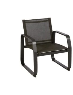 Salon De Jardin Gili 4 Places - Aluminium Et Texaline - Graphite / Anthracite Chiné -Extérieur Meubles Magasin salon de jardin gili 4 places aluminium et texaline 3