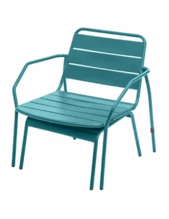 Salon Duo Relax Phuket 2 Places - Acier époxy - Bleu Canard -Extérieur Meubles Magasin salon duo relax phuket 2 places acier epoxy bleu canard 5