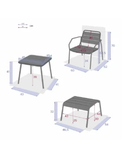 Salon Duo Relax Phuket 2 Places - Acier époxy - Bleu Canard -Extérieur Meubles Magasin salon duo relax phuket 2 places acier epoxy bleu canard 6