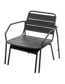 Salon Duo Relax Phuket 2 Places - Acier époxy - Graphite -Extérieur Meubles Magasin salon duo relax phuket 2 places acier epoxy graphite 5