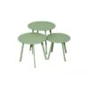 Table Basse D'appoint MASSAI Ø45cm - Acier époxy - Vert Light