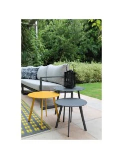 Table Basse D'appoint MASSAI Ø45cm - Acier époxy - Hermès -Extérieur Meubles Magasin table basse d appoint massai o45cm acier epoxy 9