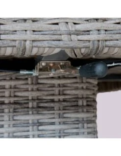 Table Basse Relevable Mooréa Carrée - Aluminium, Résine Tressée Et Verre Trempé - Terre D'ombre -Extérieur Meubles Magasin table basse relevable moorea carree aluminium resine tressee et verre trempe terre d ombre 4