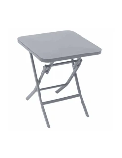 Table D'appoint Greensboro Carrée Pliante - Acier époxy - Quartz