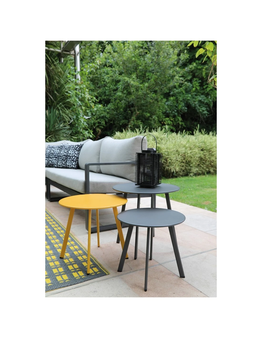 Table D'appoint MASSAI Ø50 Cm - Acier époxy - Vert Light 4 Table D'appoint MASSAI Ø50 Cm - Acier époxy - Vert Light – Image 4