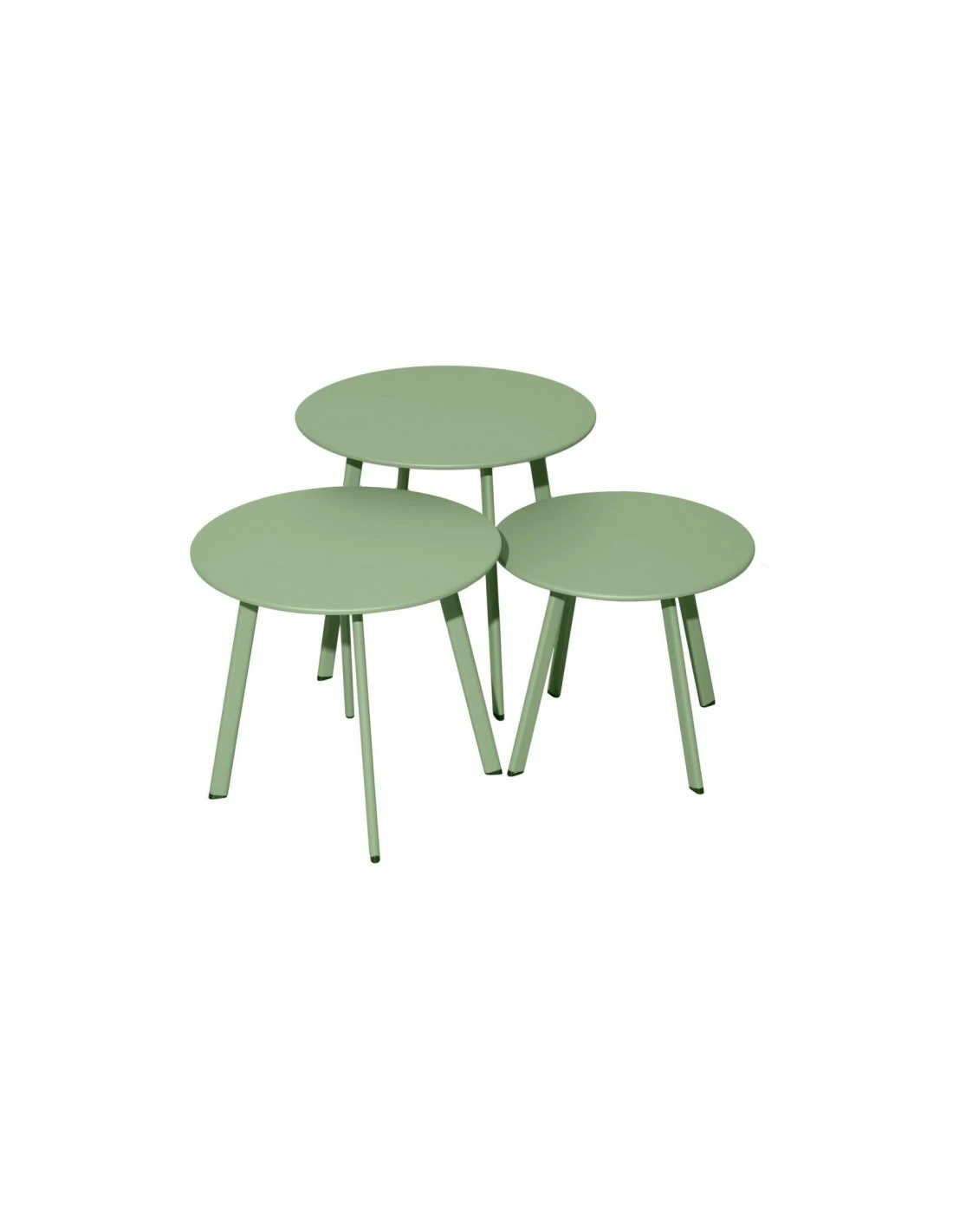Table D'appoint MASSAI Ø50 Cm - Acier époxy - Vert Light 1 Table D'appoint MASSAI Ø50 Cm - Acier époxy - Vert Light