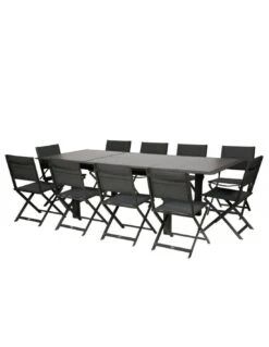Table De Jardin Allure Extensible 10 Places - Aluminium Et HPL Effet Bois -Extérieur Meubles Magasin table de jardin allure extensible 10 places aluminium et hpl effet bois 4