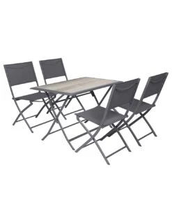 Table De Jardin Azua Pliante Rectangle 4 Places - Aluminium - Gris Smoke Plateau Ect Effet Bois -Extérieur Meubles Magasin table de jardin azua pliante rectangle 4 places aluminium gris smoke plateau ect effet bois 2