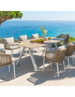 Table De Jardin Barcelone Rectangulaire - Aluminium Et ECP -Extérieur Meubles Magasin table de jardin barcelone rectangulaire aluminium et ecp 3