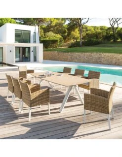 Table De Jardin Barcelone Rectangulaire - Aluminium Et ECP -Extérieur Meubles Magasin table de jardin barcelone rectangulaire aluminium et ecp 4