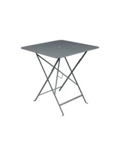 Table De Jardin Bistro 71x71 Cm - Métal Pliante Carrée - Citron Givré