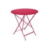 Table De Jardin Bistro D.77 Cm - Ronde Pliante Métal - Rose Praline