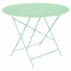 Table De Jardin Bistro D.96 Cm - Métal Pliante Ronde - Vert Opaline