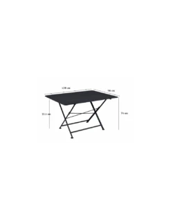 Table De Jardin Cargo 128x90 Cm En Métal Rectangle Pliante - Bleu Abysse -Extérieur Meubles Magasin table de jardin cargo 128x90 cm en metal rectangle pliante bleu abysse 1