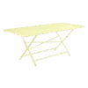 Table De Jardin Cargo 190x90 Cm - Métal Rectangle Pliante - Citron Givré