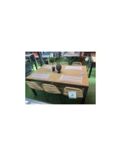 Table De Jardin COME 160/240 X 100 Cm -- Graphite / Oak -Extérieur Meubles Magasin table de jardin come 160240 x 100 cm graphite oak graphite oak 3