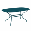 Table De Jardin Opéra Ovale 160 X 90 Cm - Métal Acier - Bleu Acapulco