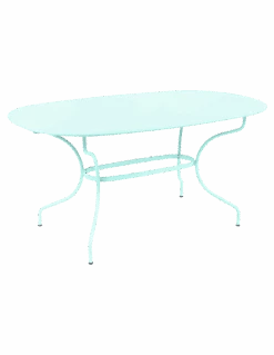 Table De Jardin Opéra Ovale 160 X 90 Cm - Métal Acier - Menthe Glaciale