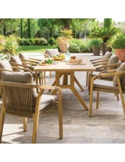 Table De Jardin Papouasie 8 Places - Bois D'acacia