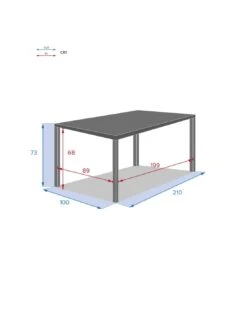 Table De Jardin Piazza Fixe - 8 Places - Aluminium Graphique -Extérieur Meubles Magasin table de jardin piazza fixe 8 places aluminium graphique 5