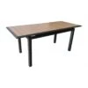 Table Louisiane II Extensible - Aluminium Graphite Plateau OAK - L.147/187 X L.80 X H.76 Cm
