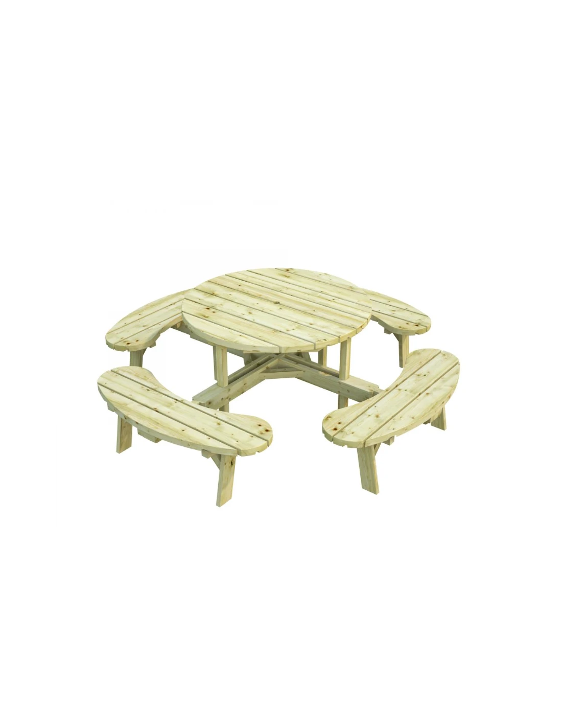 Table Pique-nique Oscar 231 X 231 Cm Traitée Autoclave Vert 1 Table Pique-nique Oscar 231 X 231 Cm Traitée Autoclave Vert