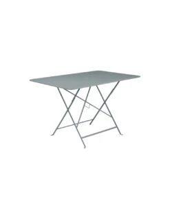 Table Pliante Bistro 117 X 77 Cm - Métal Pliante Rectangle - Gris Orage