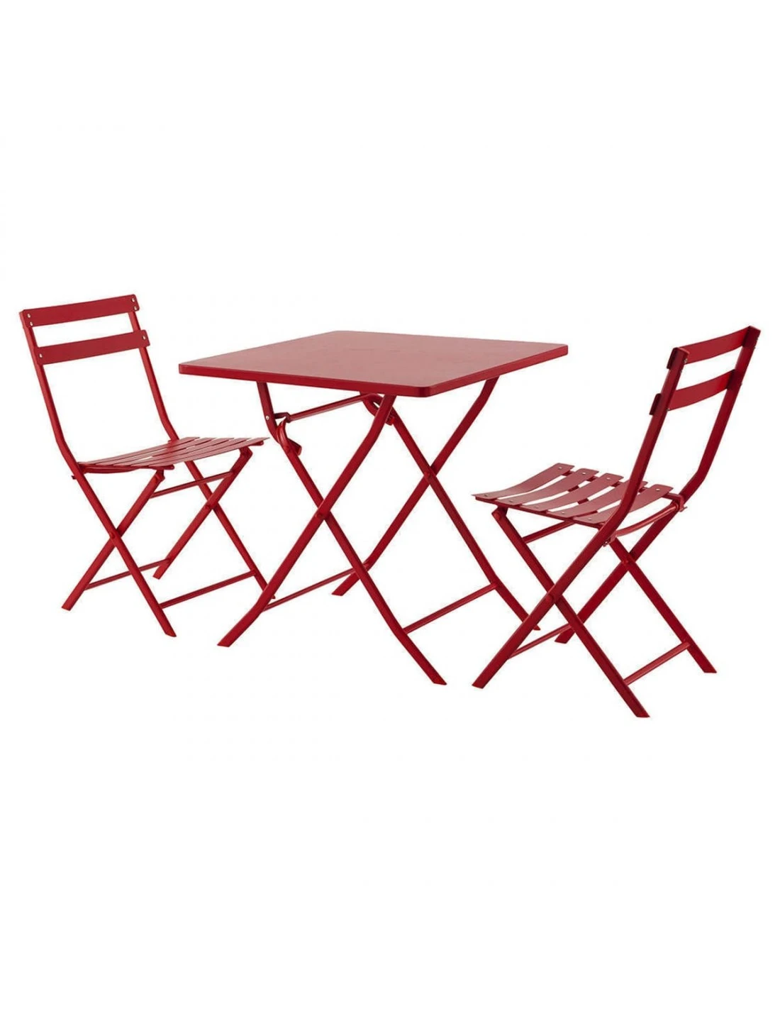 Table Pliante Carrée Greensboro 2 Places - Groseille 4 Table Pliante Carrée Greensboro 2 Places - Groseille – Image 4