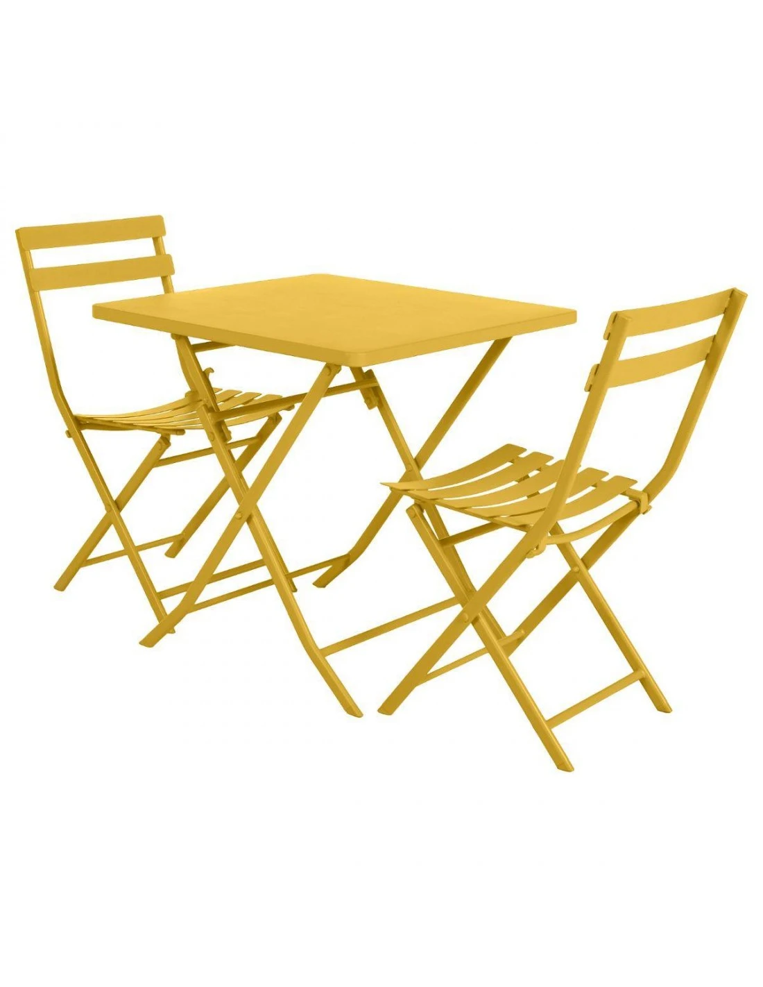 Table Pliante Carrée Greensboro 2 Places - Moutarde 2 Table Pliante Carrée Greensboro 2 Places - Moutarde – Image 2