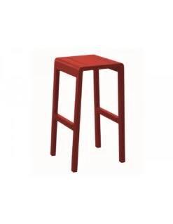 Tabouret Haut Antonino - Aluminium Rouge